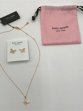 BNWT Kate Spade New York Butterfly Pendant Necklace & Earrings